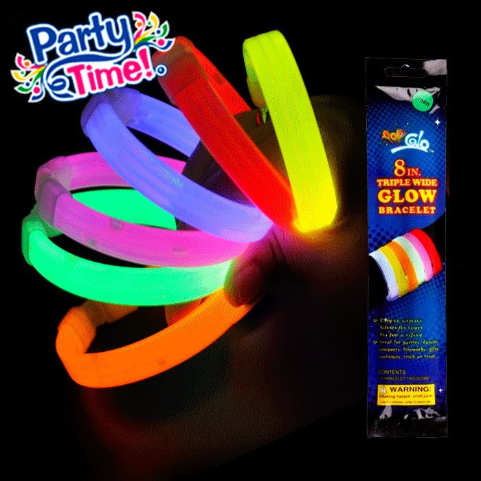 brazaletes gruesos de glowsticks