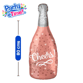 globo foil botella rose cheers