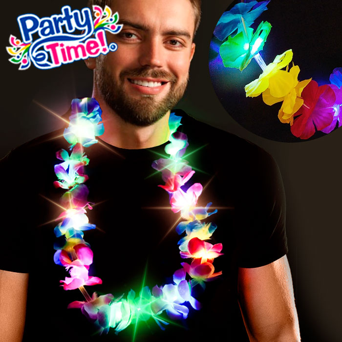 collar hawaiano LED