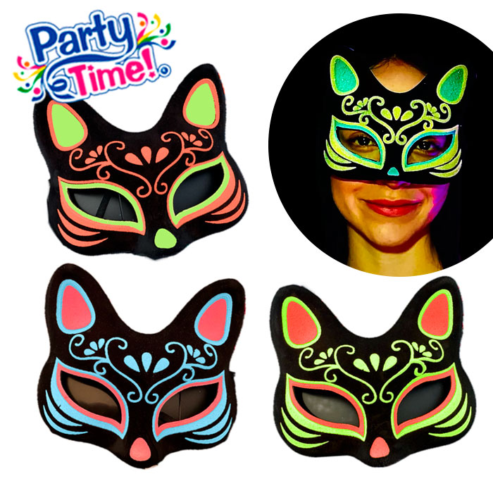 Antifaz gata neon