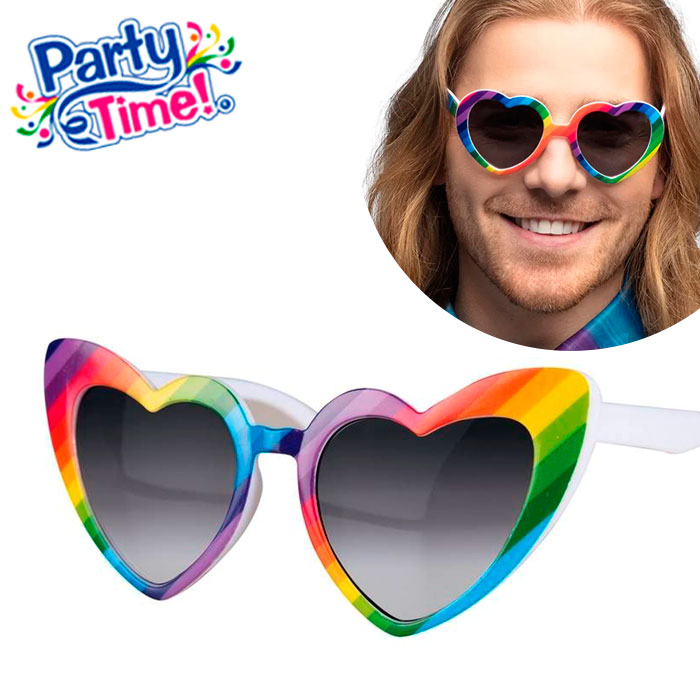 lentes arcoiris pride orgullo corazon