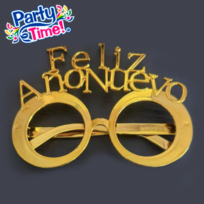Lentes año nuevo dorados