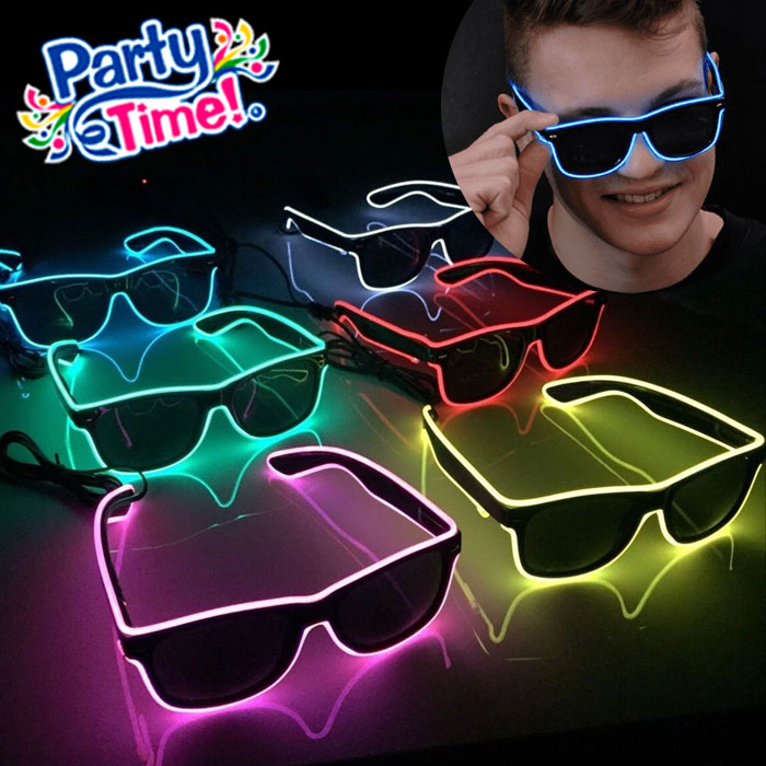 lentes de sol ochentas led neon