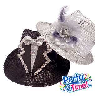 pareja gorros charleston con frac